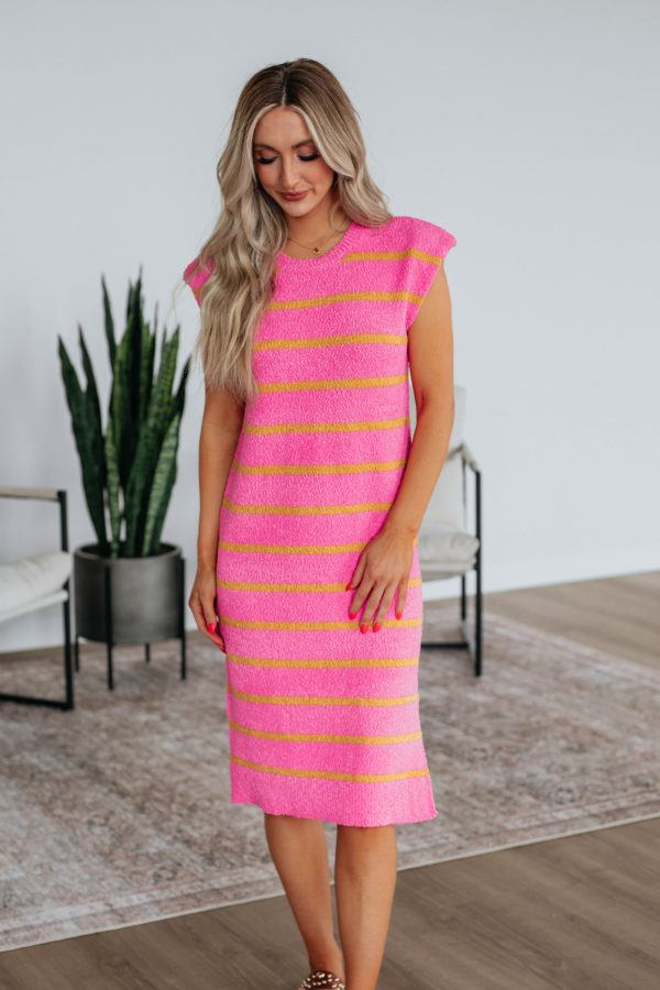 Shela-Striped-Dress-Fuchsia-2